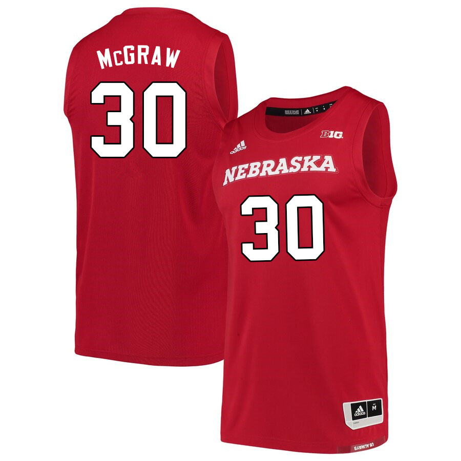 Men #30 Chris McGraw Nebraska Cornhuskers College Basketball Jerseys Sale-Scarlet